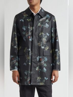 UNDERCOVER JUN TAKAHASHI Floral Water Resistant Oiled Cotton Coat 2 S Org $1,672